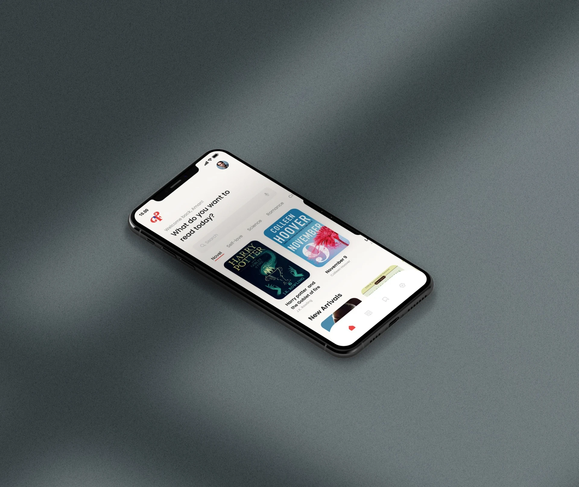FLib App - Device study - the interface at rest
