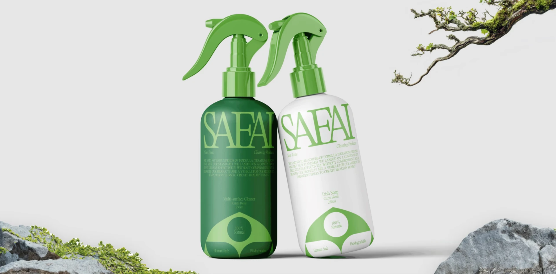 Safai - Multi-surface cleaner and dish soap - dark and light variants