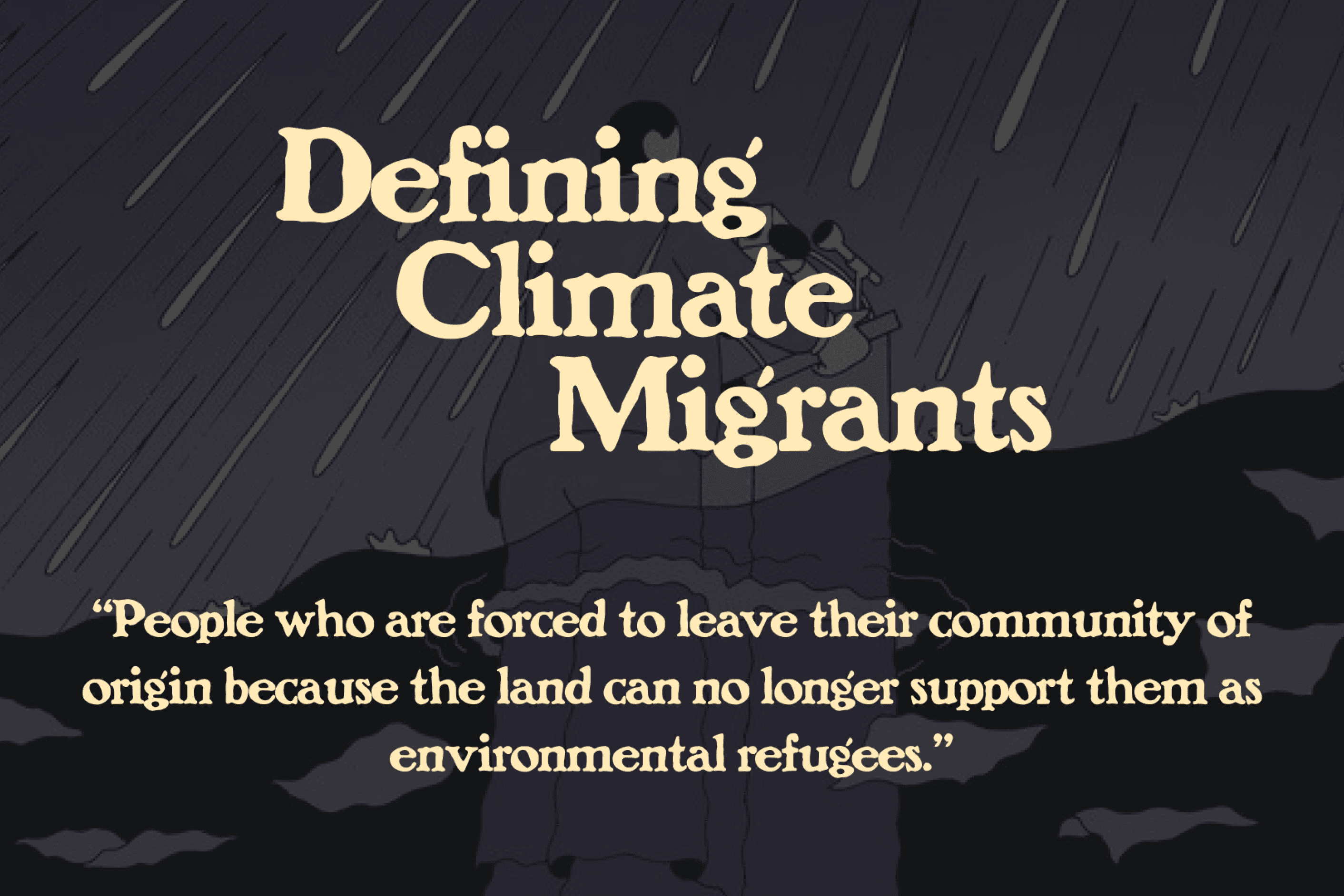 More Than a Meal - Editorial spread - climate displacement framed as a social and economic story