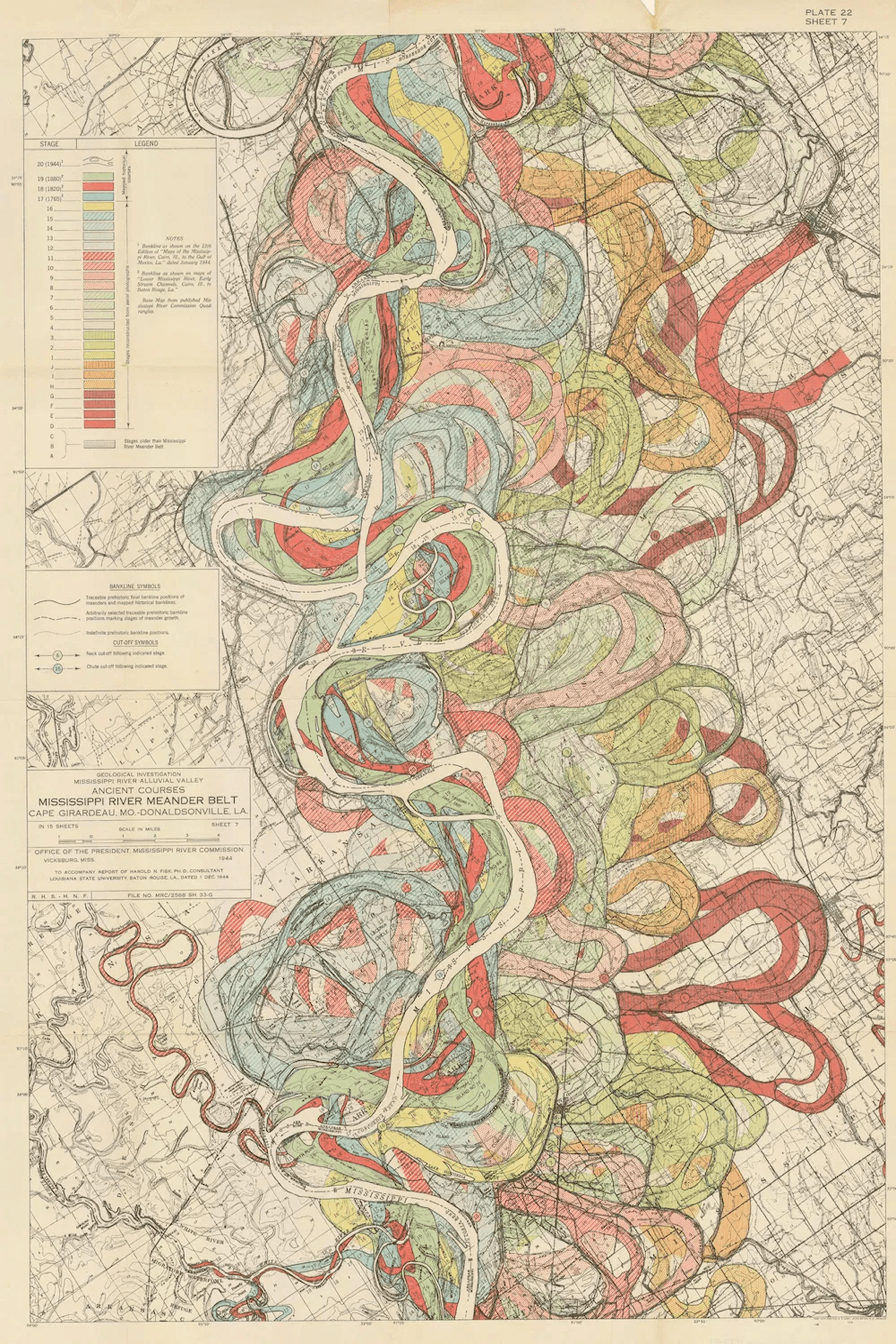 Meander Map - The redesign - geomorphic features layered with conceptual time