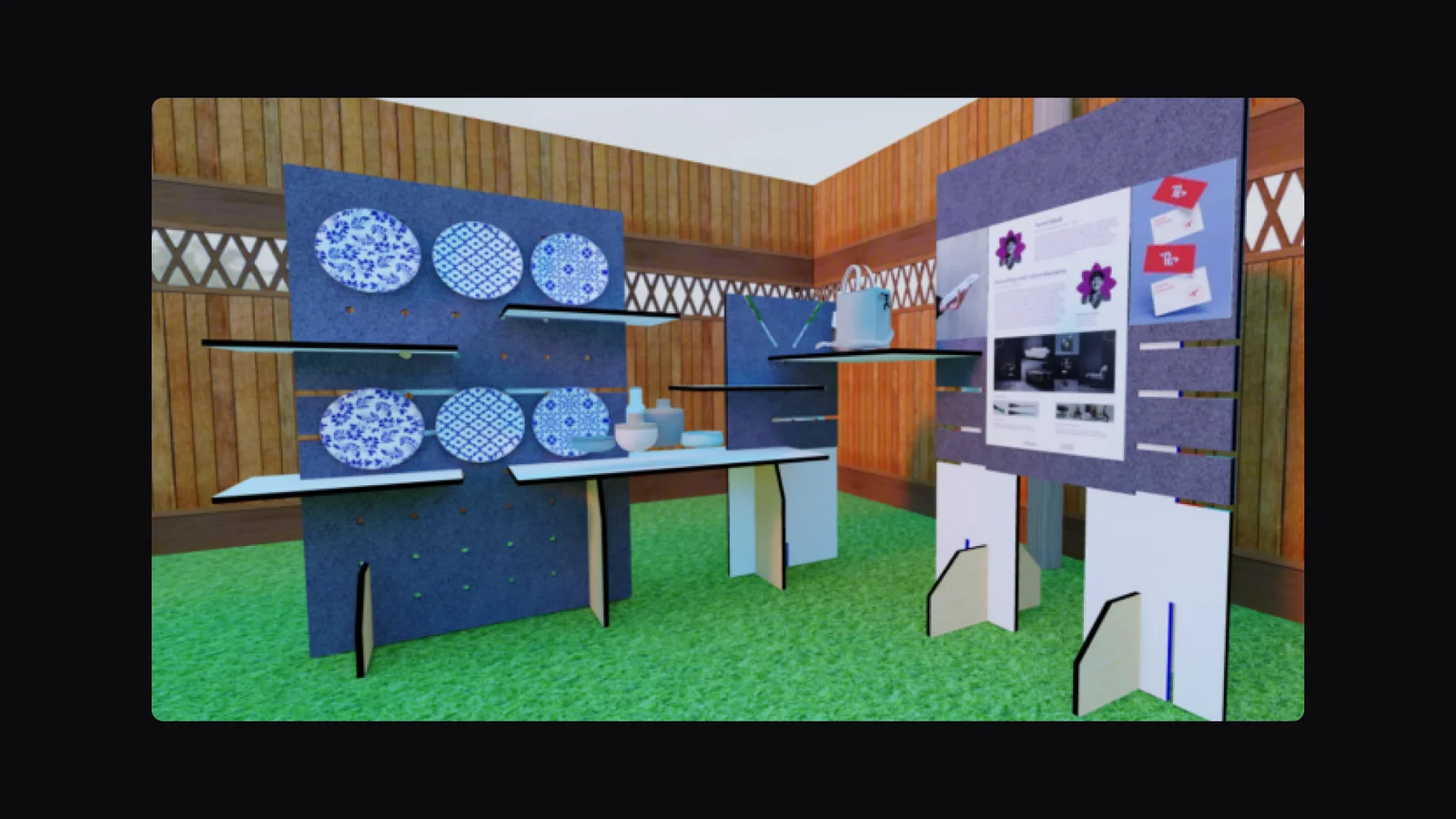 Samarsa - Product display - ceramics and craft work on the shelf system