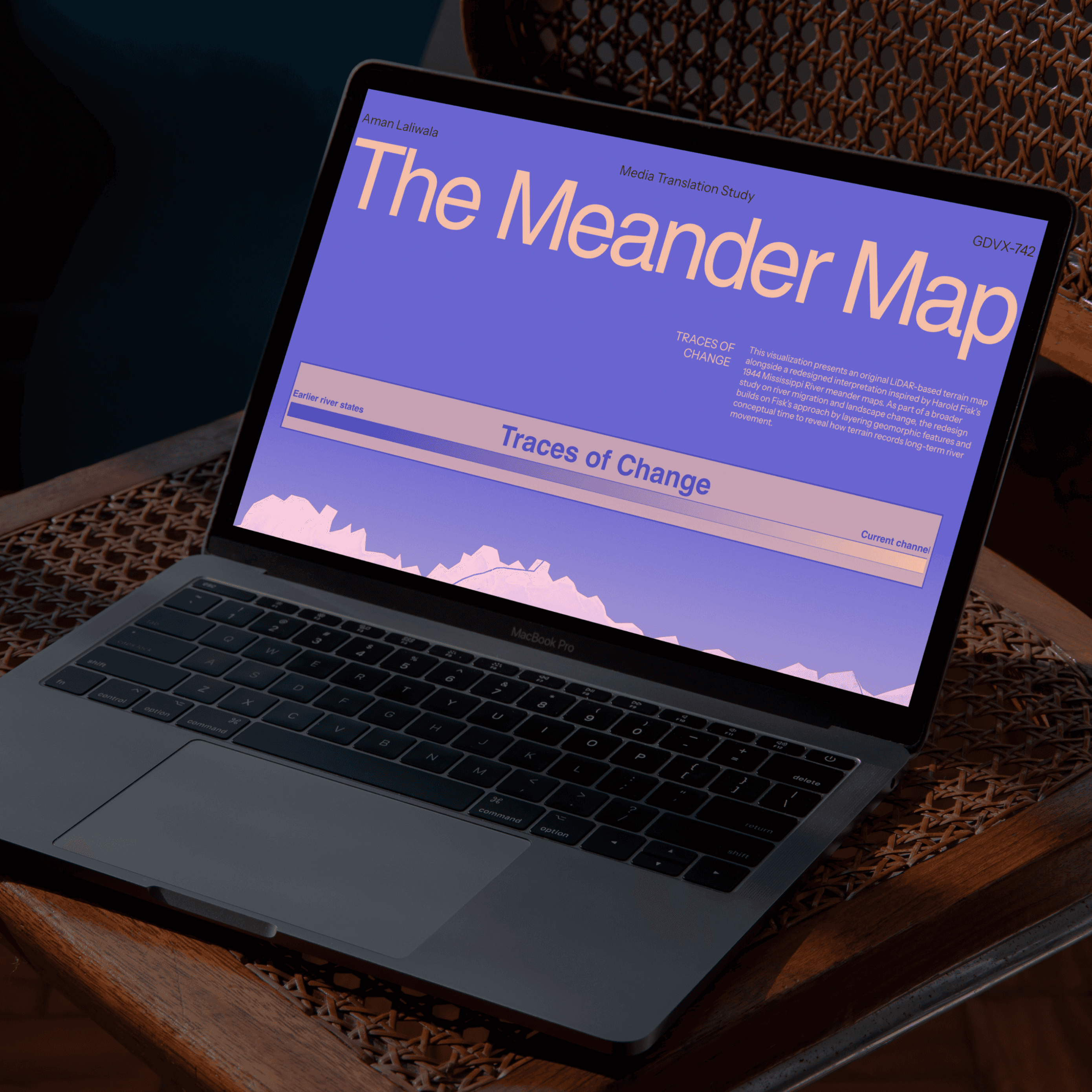 Meander Map - Detail - legend and geomorphic notation