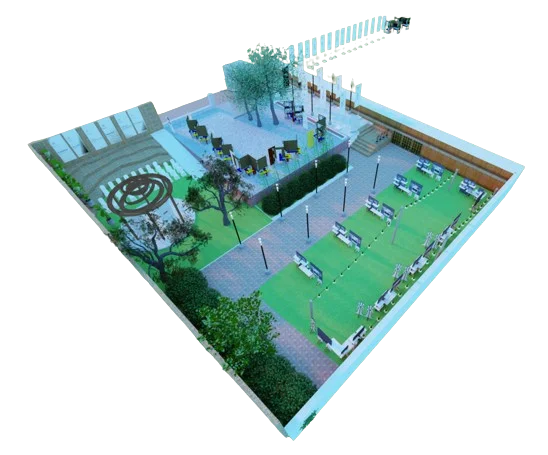 Samarsa - Site model - the full convocation ground planned in 3D